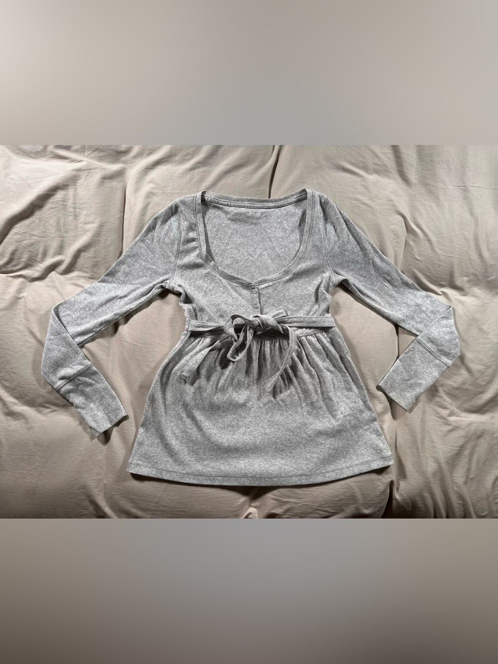 Hollister Baby Doll Small Top Fairy Y2K Coquette Twilight Bella Swan Gray Retro